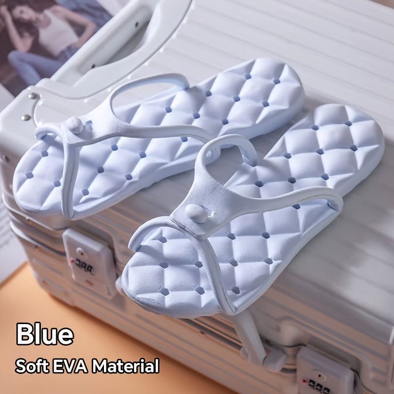 1 Pair Foldable Travel Slippers