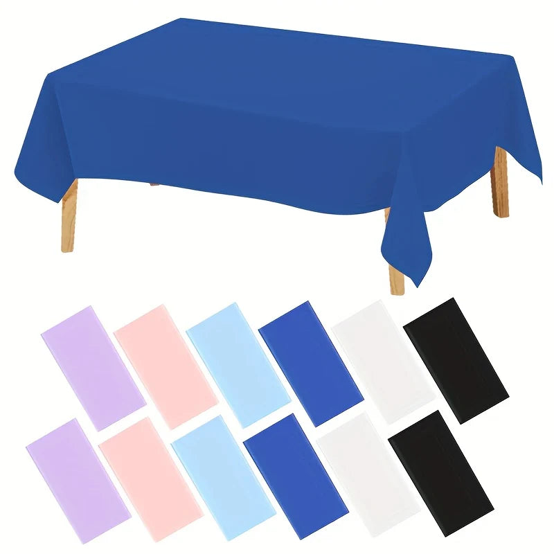 1 Pack Solid Color Plastic Table Cloth