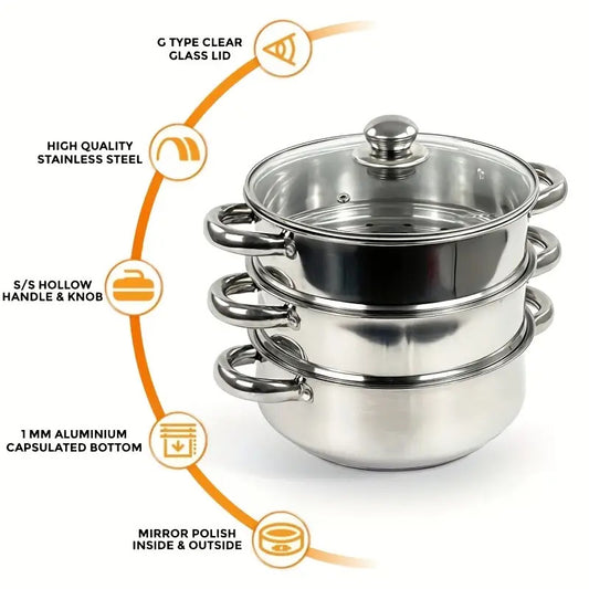Large Capacity Stainless Steel Steamer