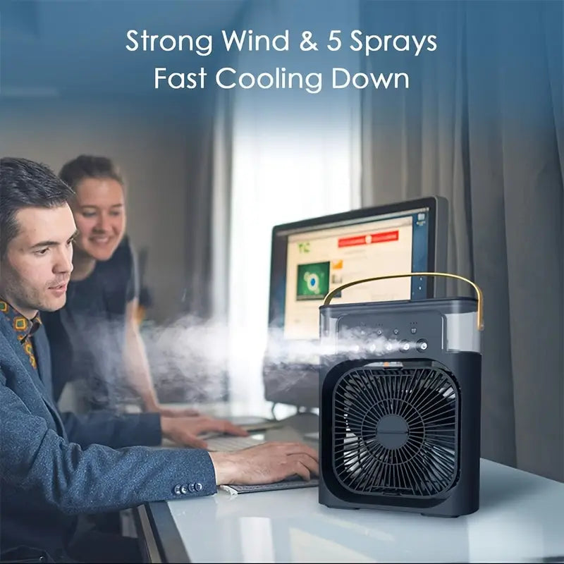 New 5-hole humidifying spray fan cooler