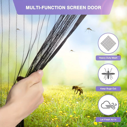 Anti-mosquito magnetic door curtain