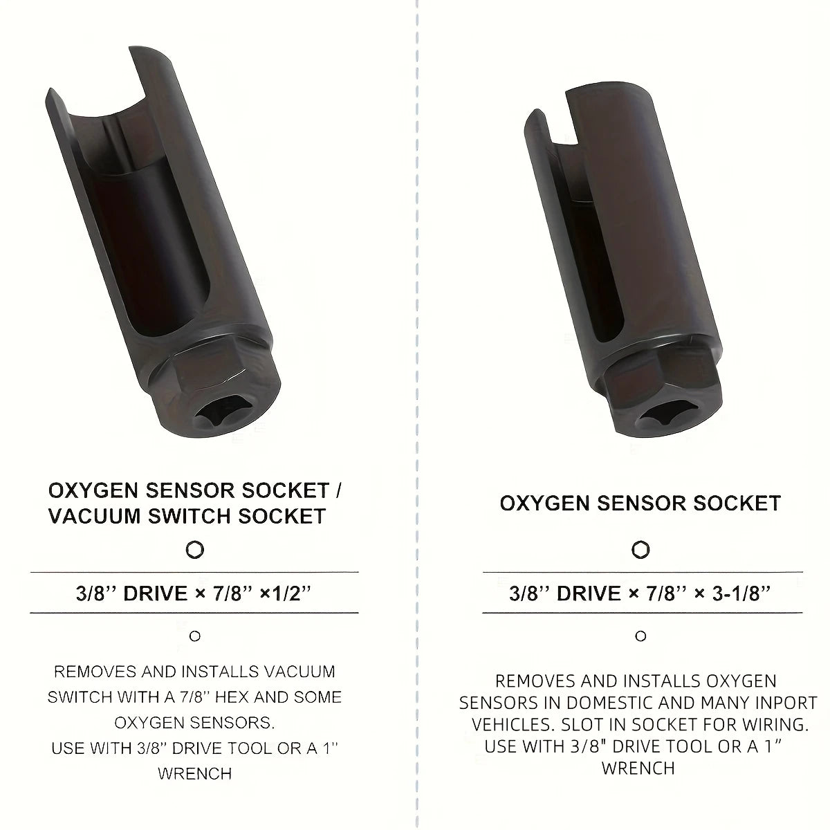 1 set of 7 oxygen sensor sockets
