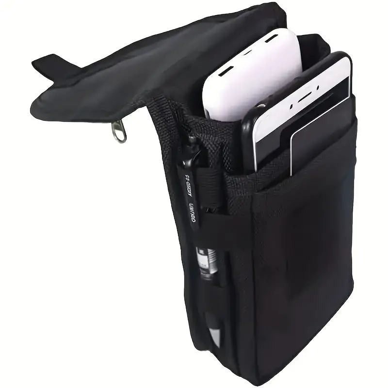 Three-grid waist-hanging casual mobile phone bag