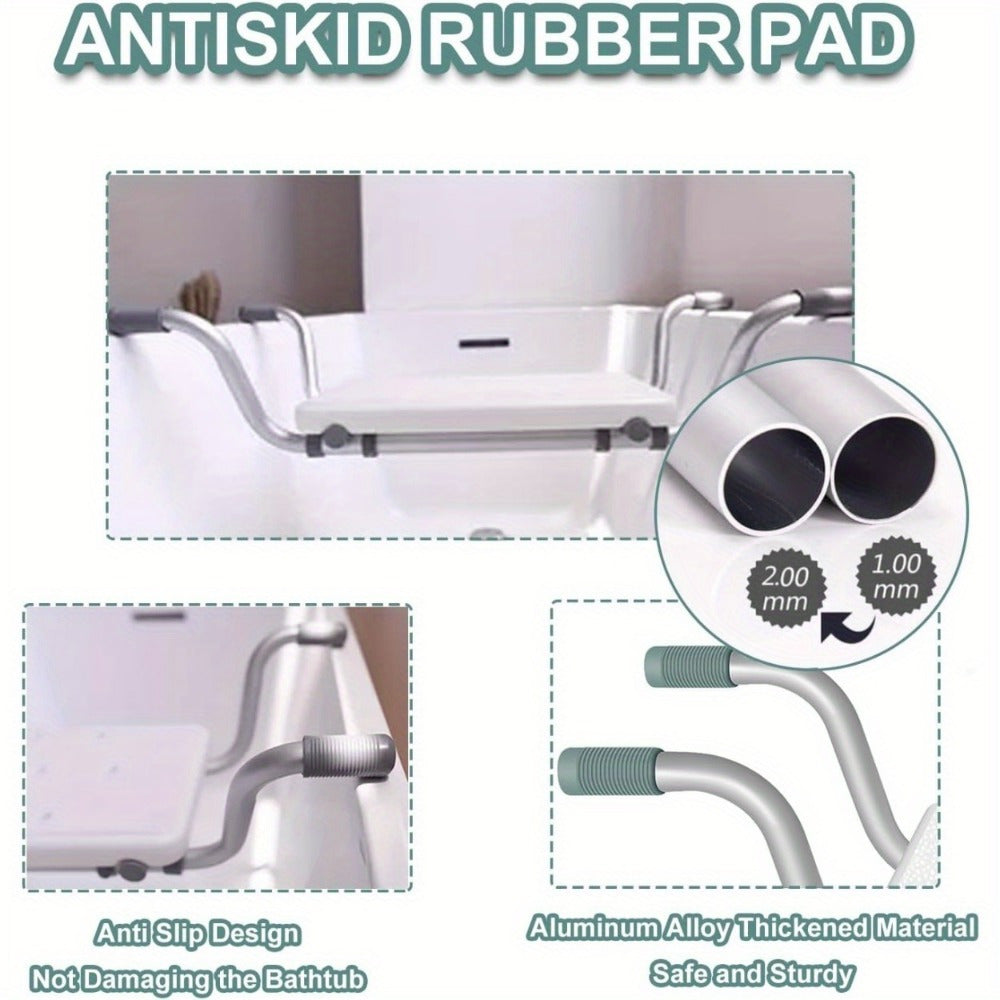 Adjustable white Aluminum Bath Seat