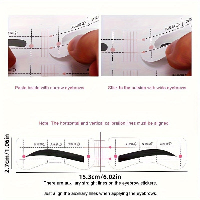 12 Eyebrow Sticker Sets