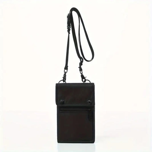 Versatile Nylon Crossbody Phone Bag with Passport Holder - Water-Resistant, Lightweight & Foldable for Travel