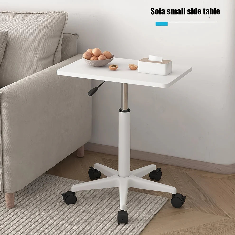 Adjustable Height Mobile Laptop Desk with Wheels