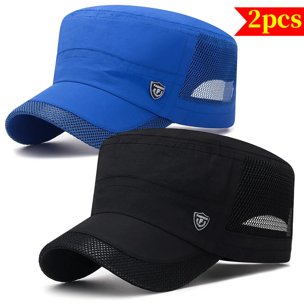 2pcs Quick-Dry Men's Sun Protection Hats
