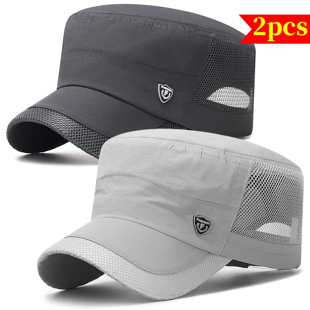 2pcs Quick-Dry Men's Sun Protection Hats