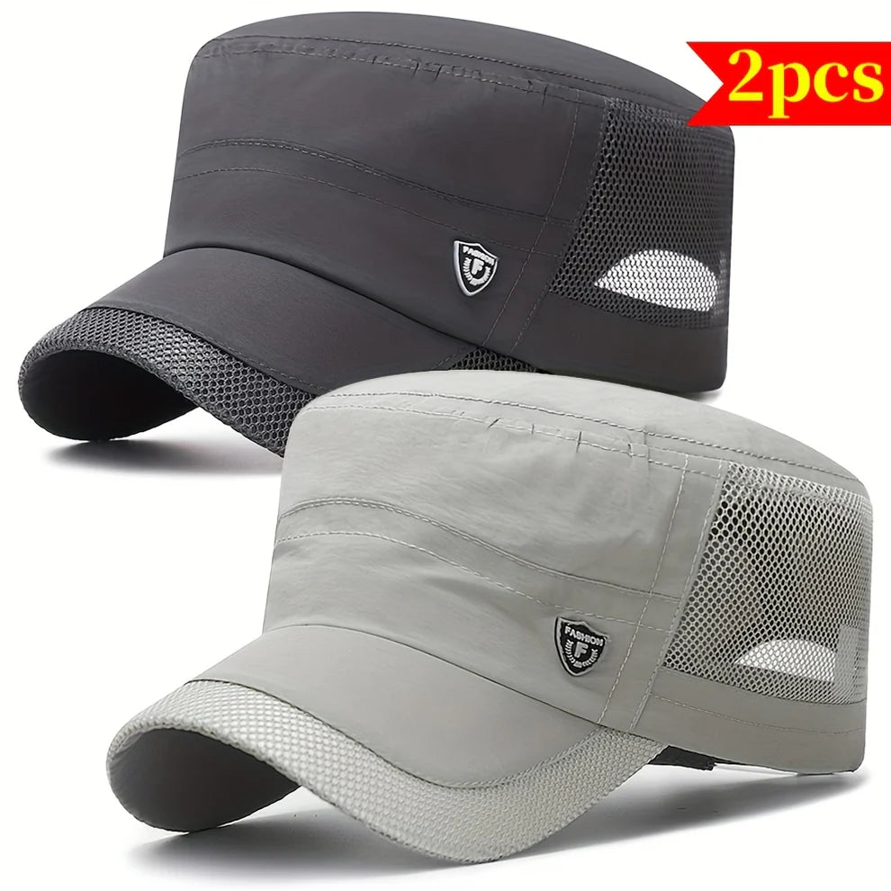 2pcs Quick-Dry Men's Sun Protection Hats