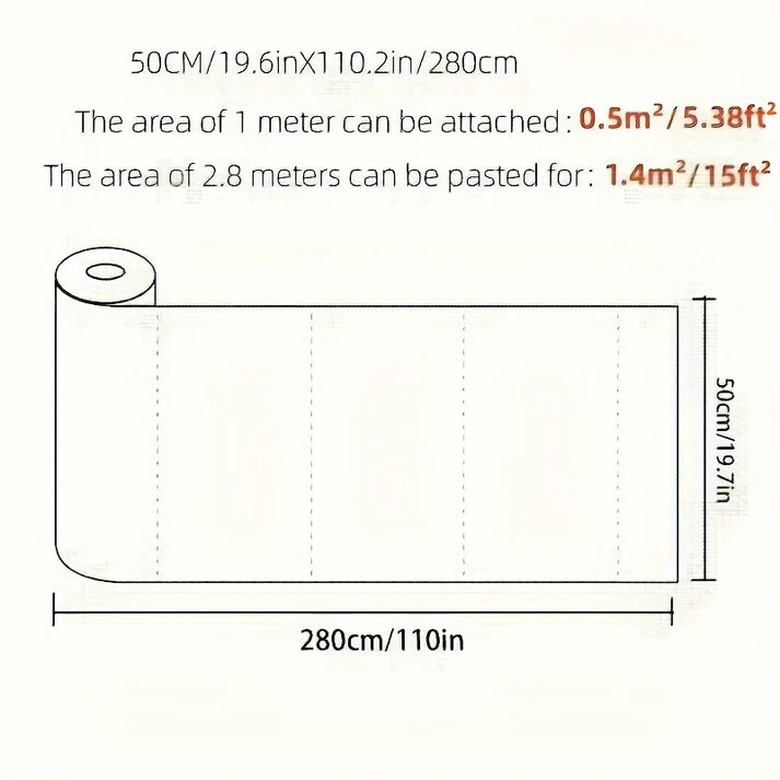 3D Thermal Insulating Wall & Ceiling Panels - Self-Adhesive Waterproof Vinyl Wallpaper