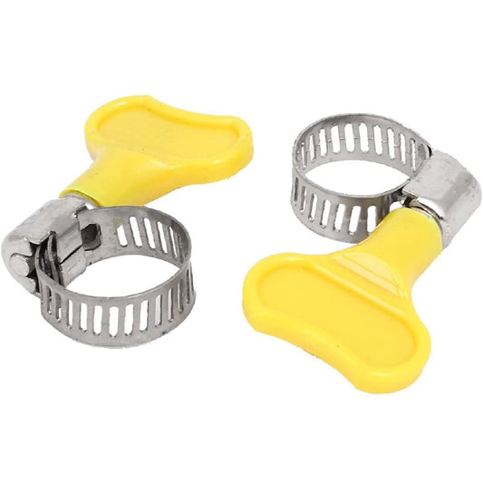 2pcs Hose Clamps With Handle Adjustable 