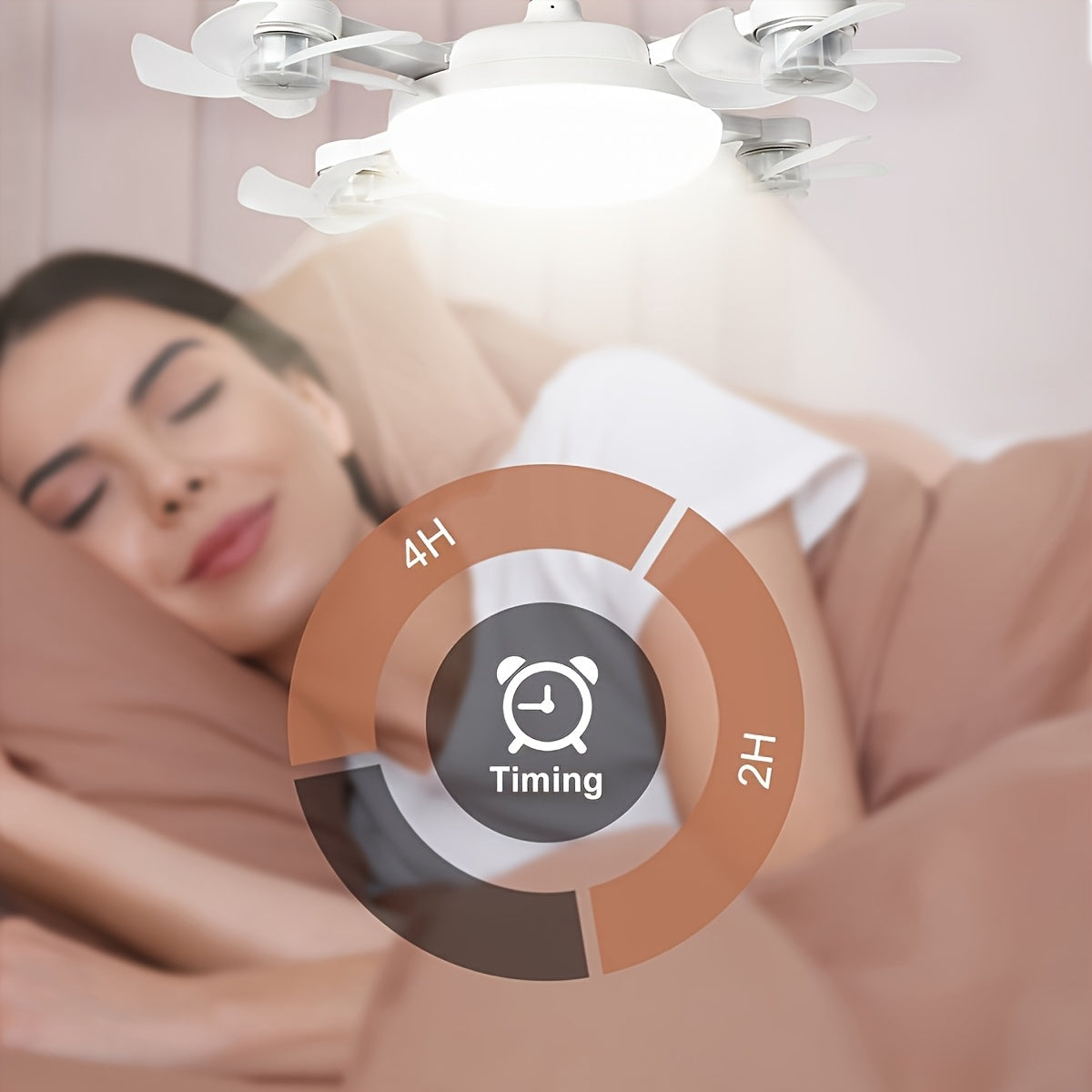 【Universal for the Whole House】Modern Smart Four-Head Fan Ceiling Light