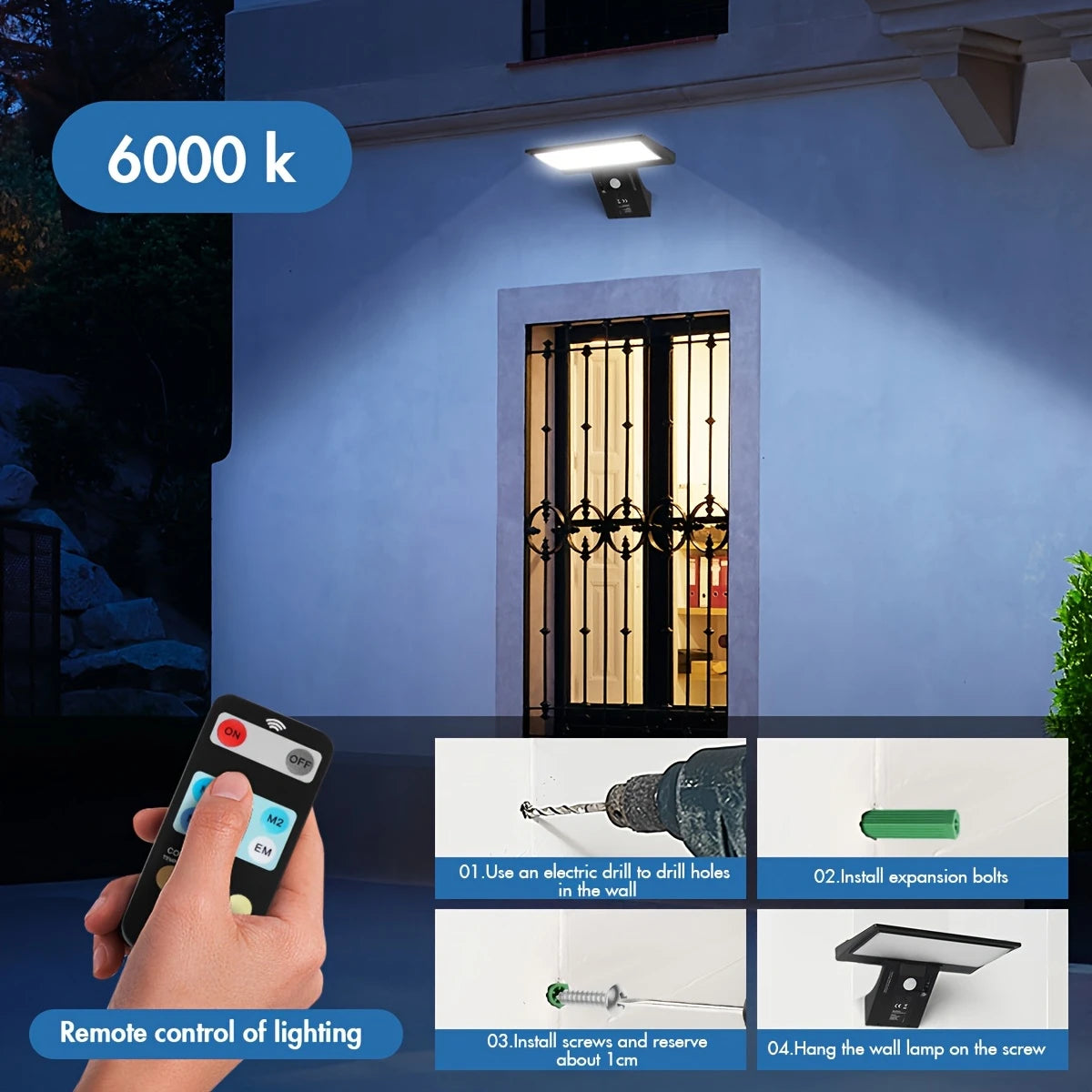 Solar Motion Sensor Wall Light