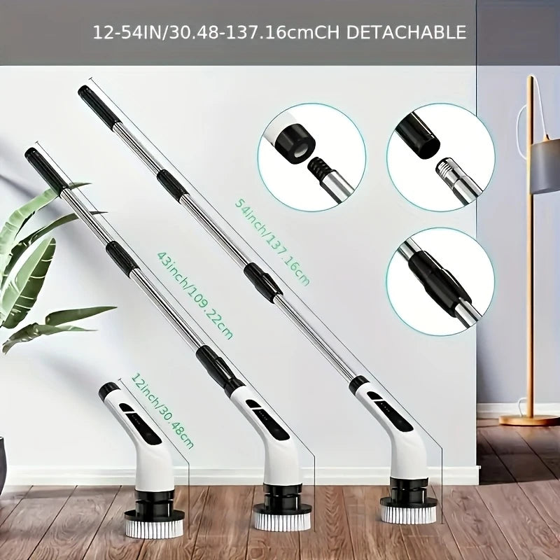 Versatile 9-in-1 Electric Spin Scrubber with Wireless