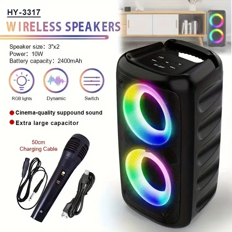 Wireless Speaker with 1 Wired Microphone