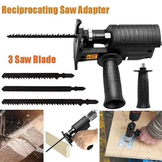 Electric drill to reciprocating saw adapter （with no machine）