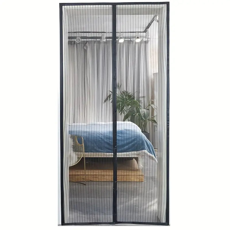 Anti-mosquito magnetic door curtain