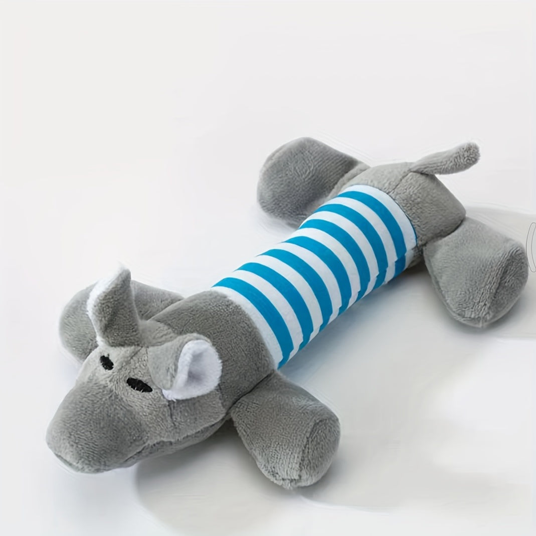 Pig and elephant pattern dog toys, squeaky chew toys