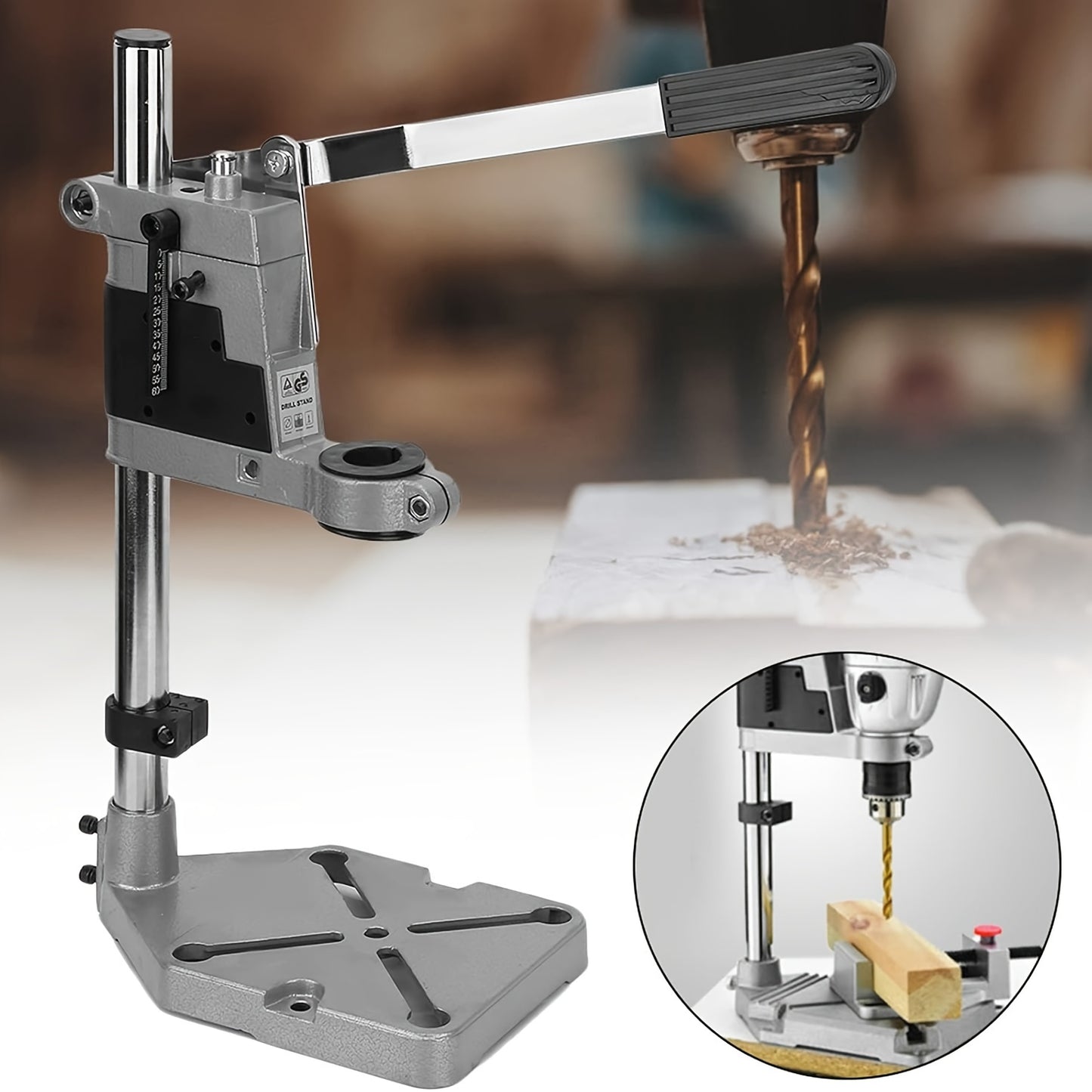 Multifunctional Electric Drill Holder With Clamp