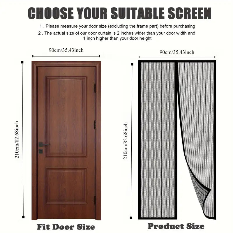 Anti-mosquito magnetic door curtain