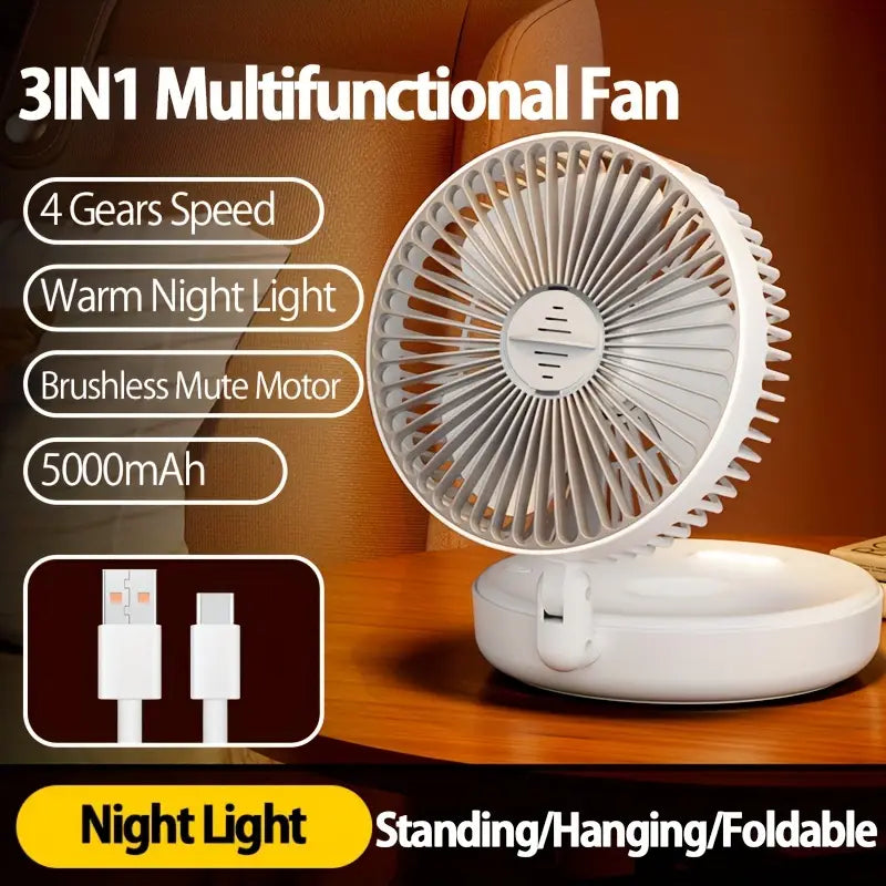 3-in-1 Rechargeable Circulation Fan
