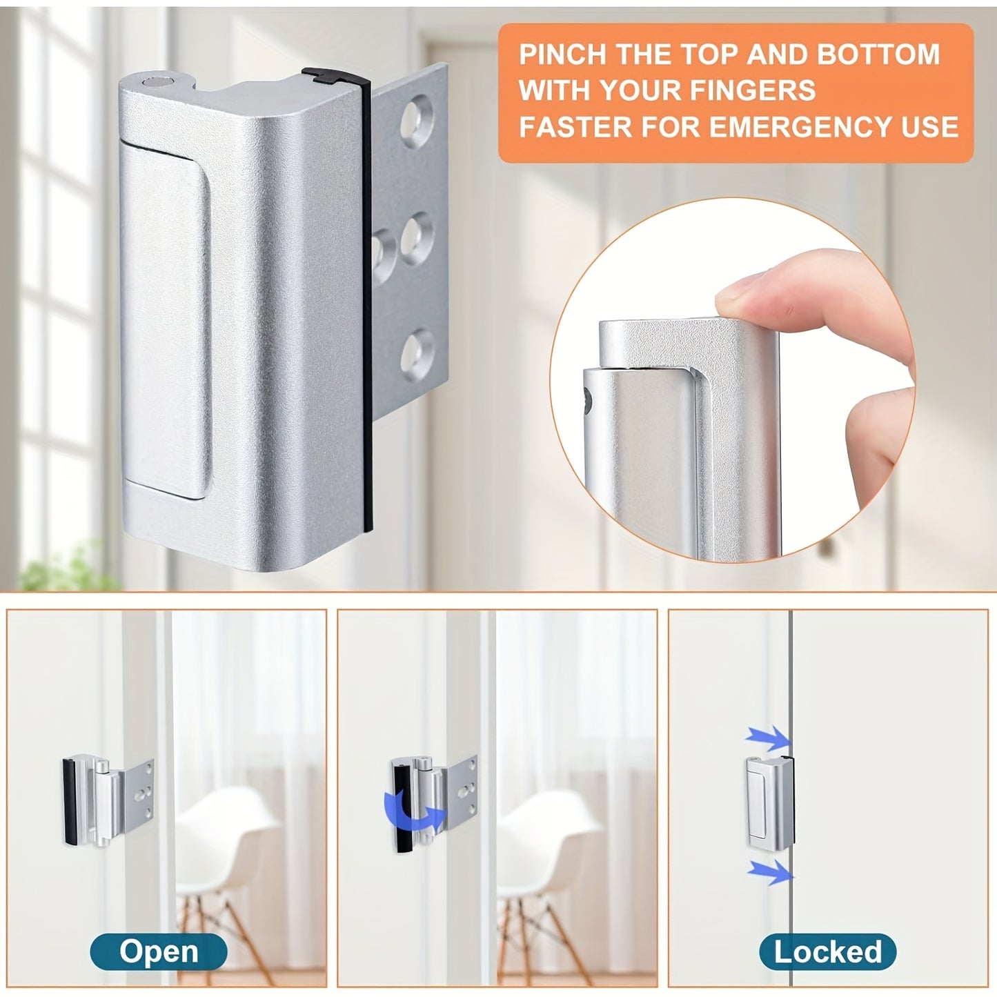 3Packaged Door Reinforcement Lock