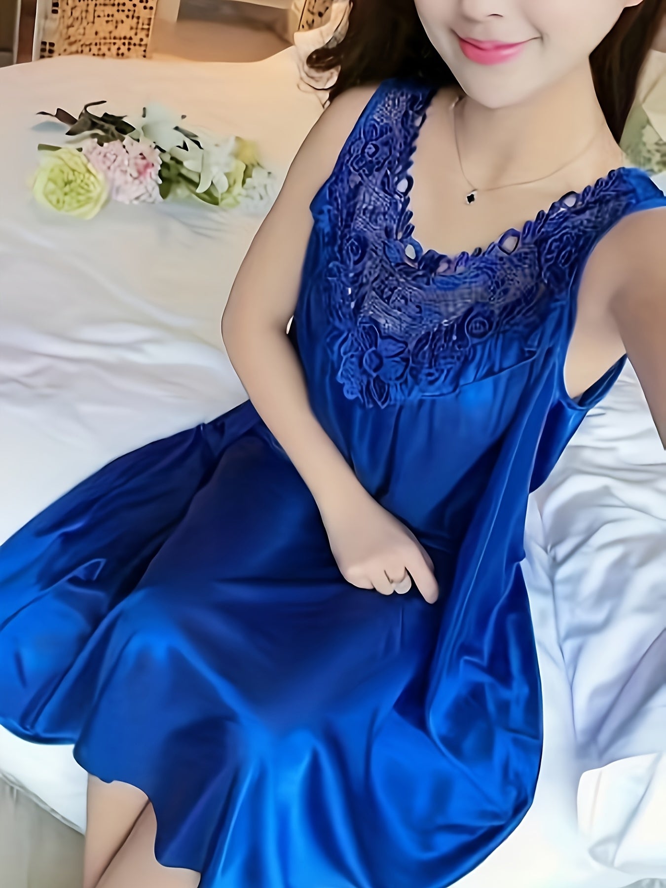 2pcs Womens Sleeveless Nightgowns