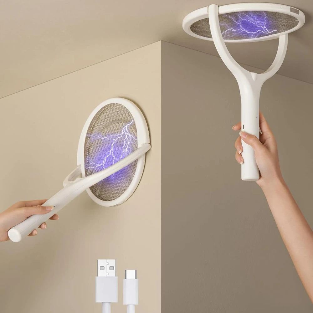 Electric fly swatter with rotating head