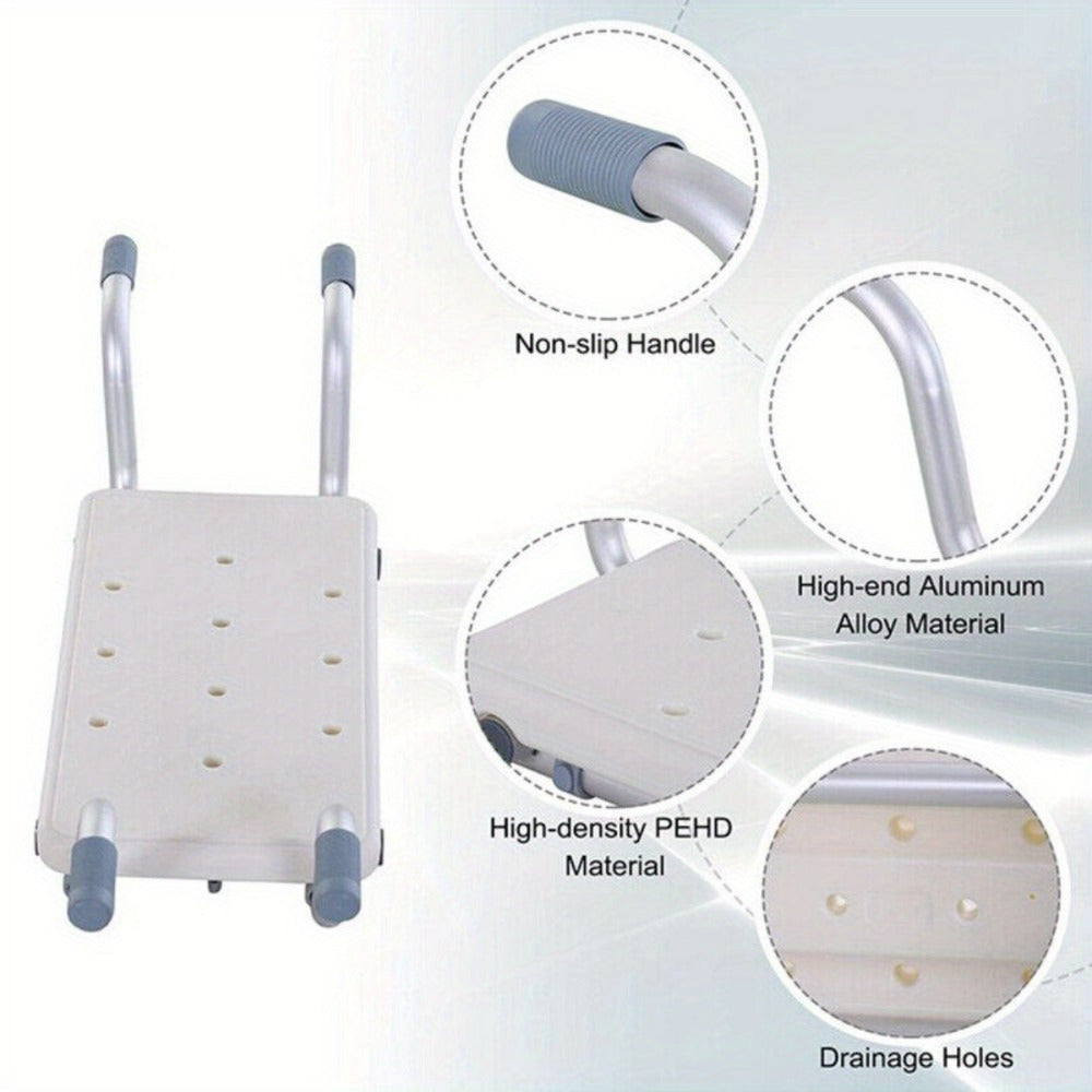 Adjustable white Aluminum Bath Seat