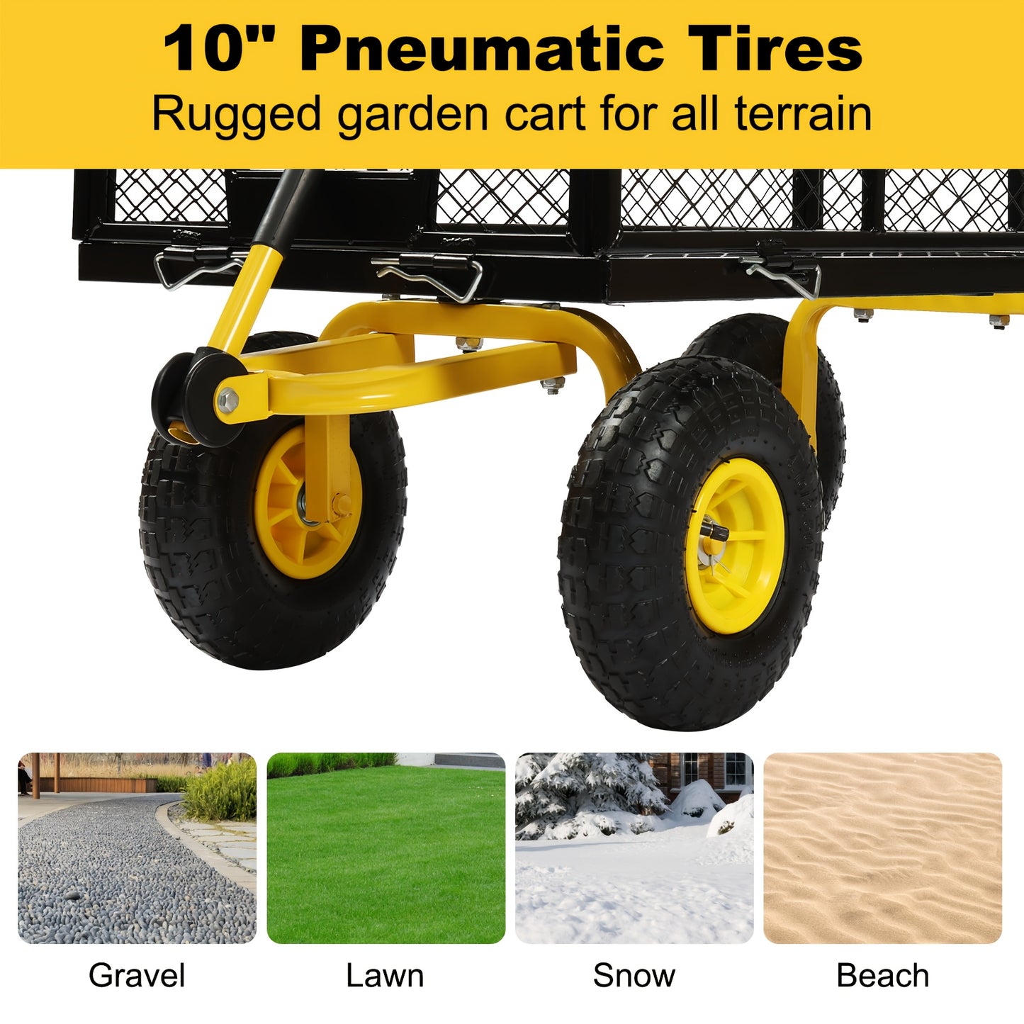 Four-wheel multifunctional garden cart