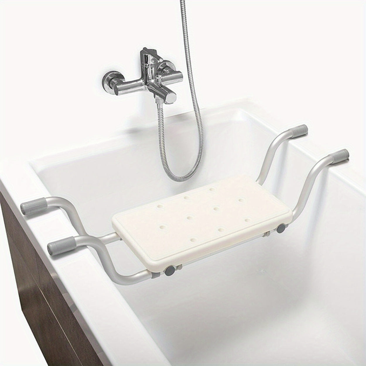 Adjustable white Aluminum Bath Seat