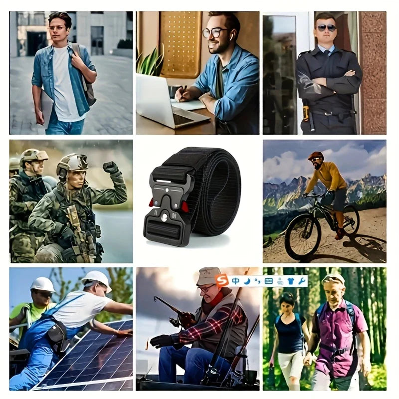 3 Pack Simple Military Enthusiast Tactical Nylon Belts for Men and Women