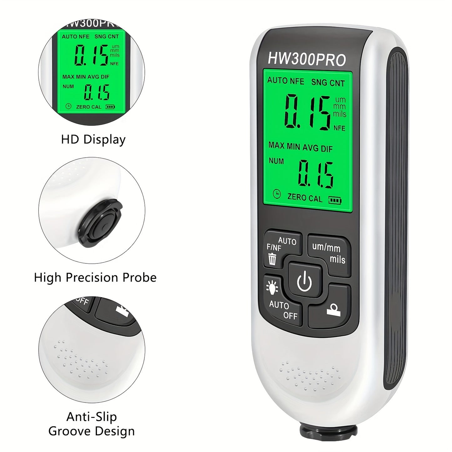 0.1 Micron High-Precision HW-300PRO Coating Thickness Gauge