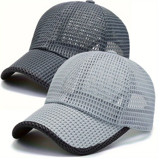 2pcs Men's Breathable Mesh Baseball Cap