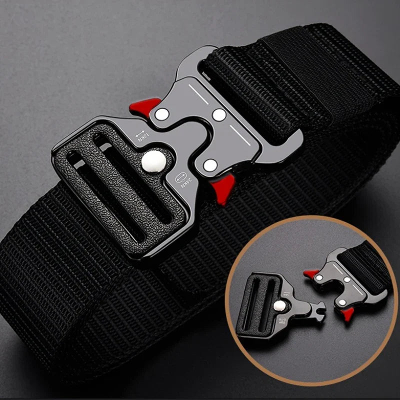 3 Pack Simple Military Enthusiast Tactical Nylon Belts for Men and Women