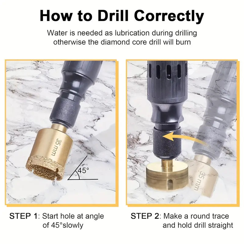 Set of 12 Diamond Drill Bits