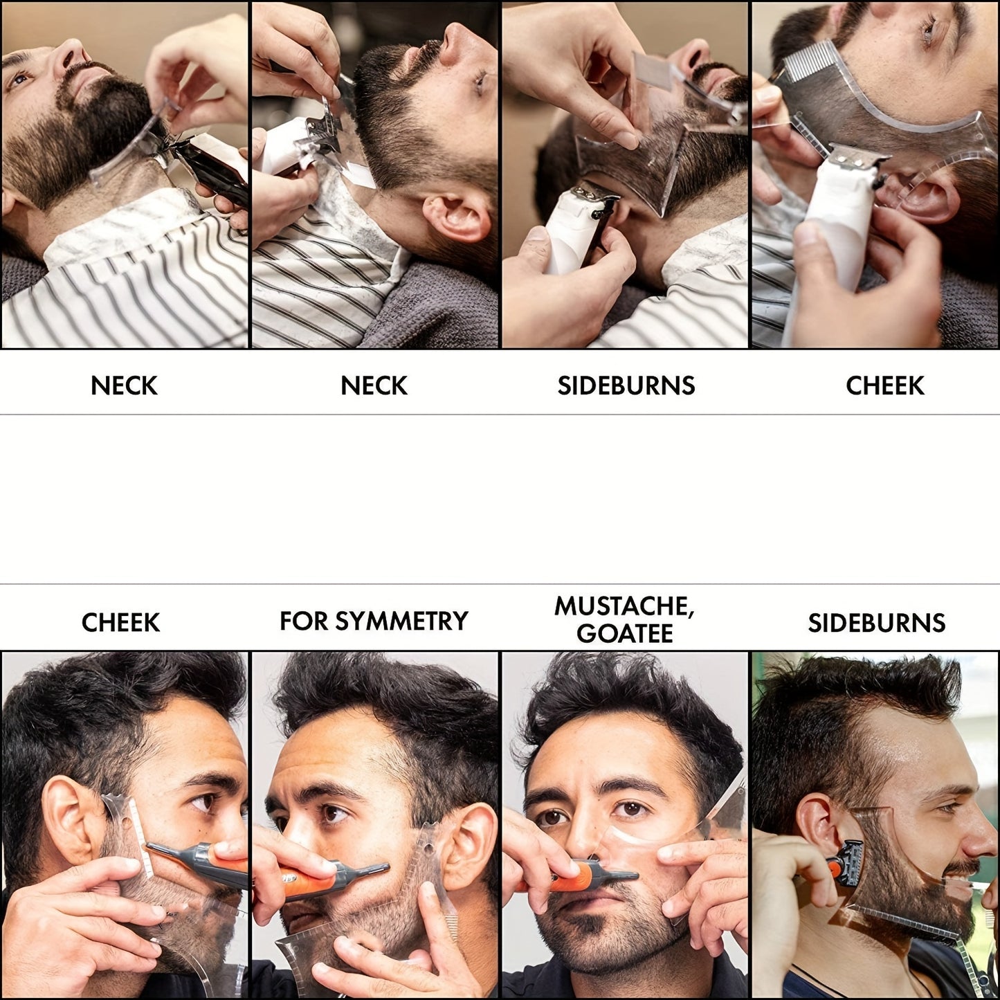 Men's Beard Shaping & Styling Tool with Comb