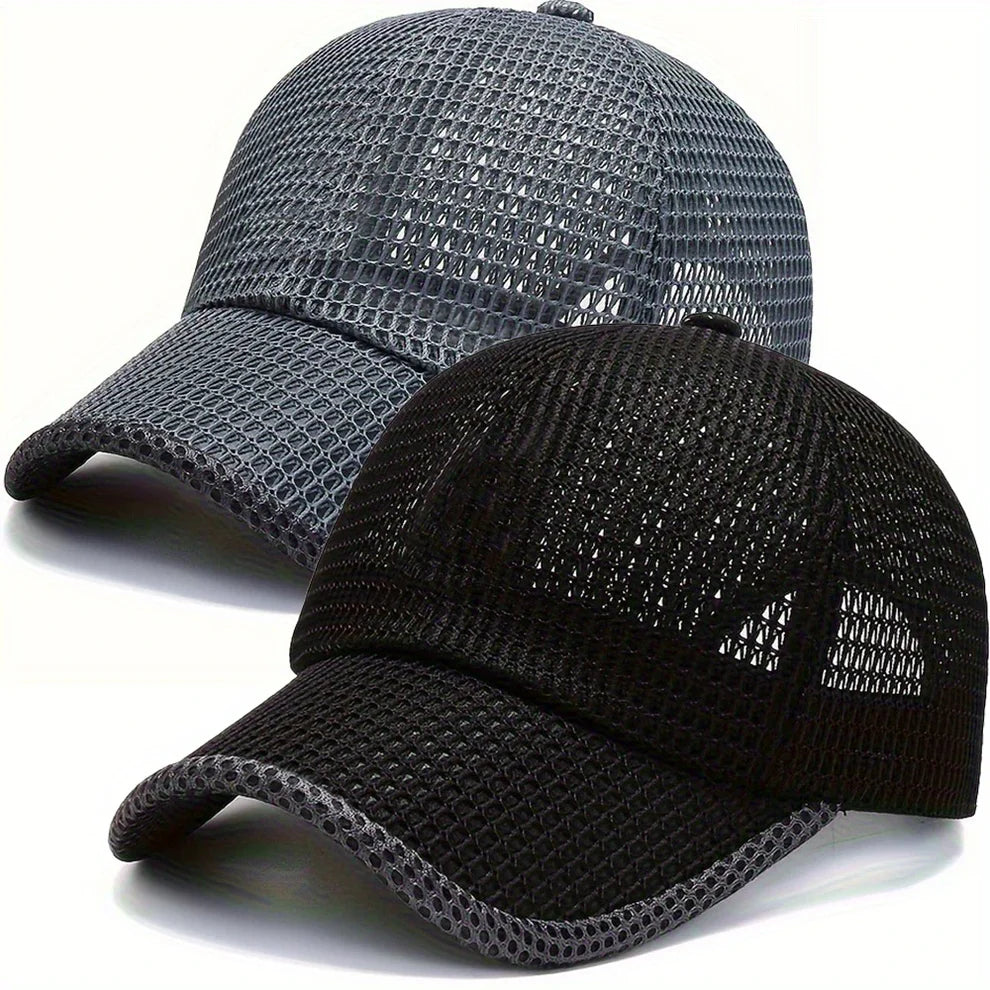 2pcs Men's Breathable Mesh Baseball Cap