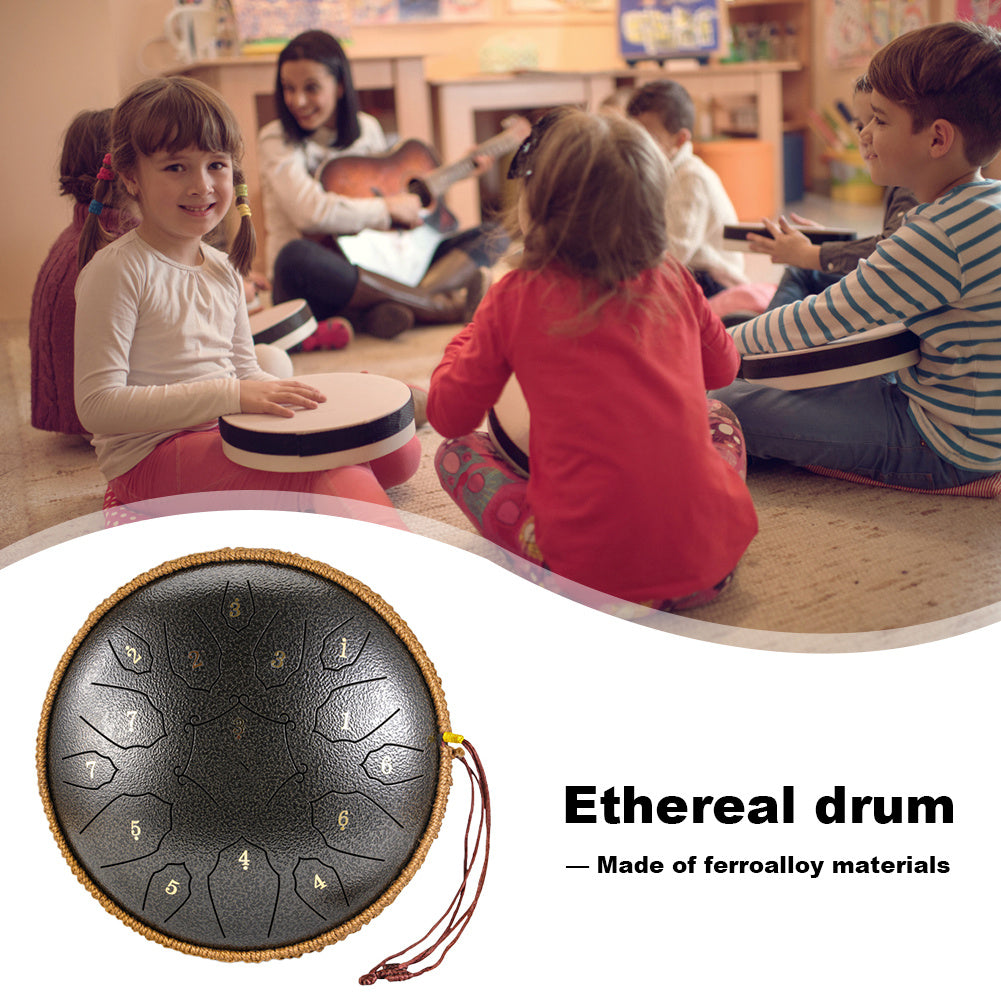 [15 Notes Steel Tongue Drum] 15 Notes 12 Inch Steel Tongue Drum D-Key