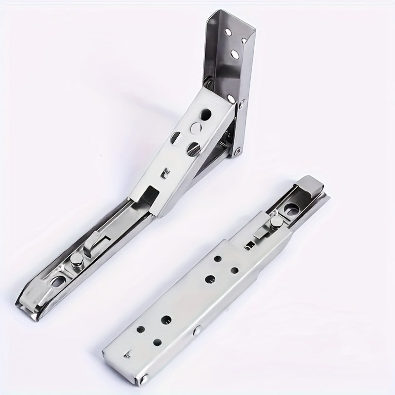 2 Pack of Foldable Shelves Brackets，Heavy Duty Stainless Steel Bracket