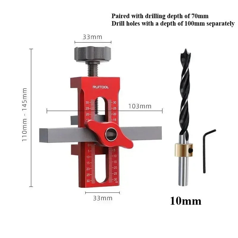Closet Door Panel Mounting Jig Rebounder Drilling Install Clamp