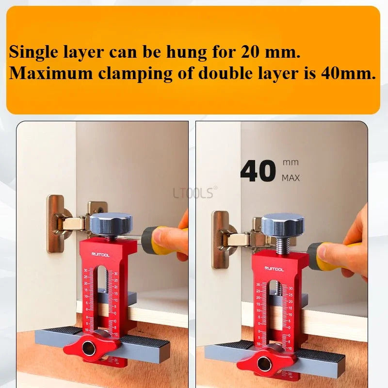 Closet Door Panel Mounting Jig Rebounder Drilling Install Clamp