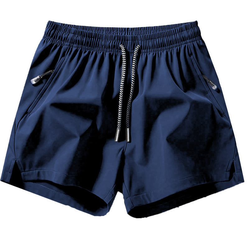 3 packs Men's Plain Solid Color Drawstring Pocket Shorts