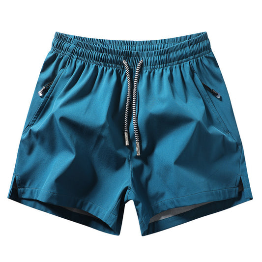 3 packs Men's Plain Solid Color Drawstring Pocket Shorts