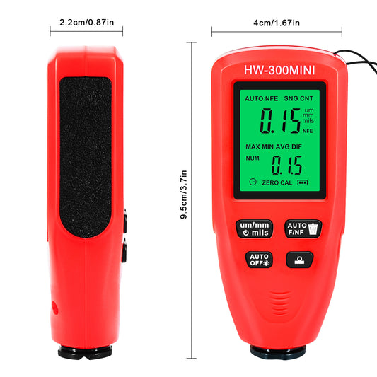 Paint film meter, paint thickness meter, 0-2000um automotive coating thickness meter, paint thickness tester