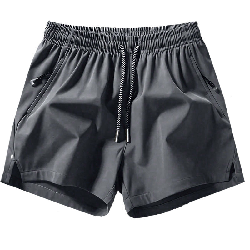3 packs Men's Plain Solid Color Drawstring Pocket Shorts
