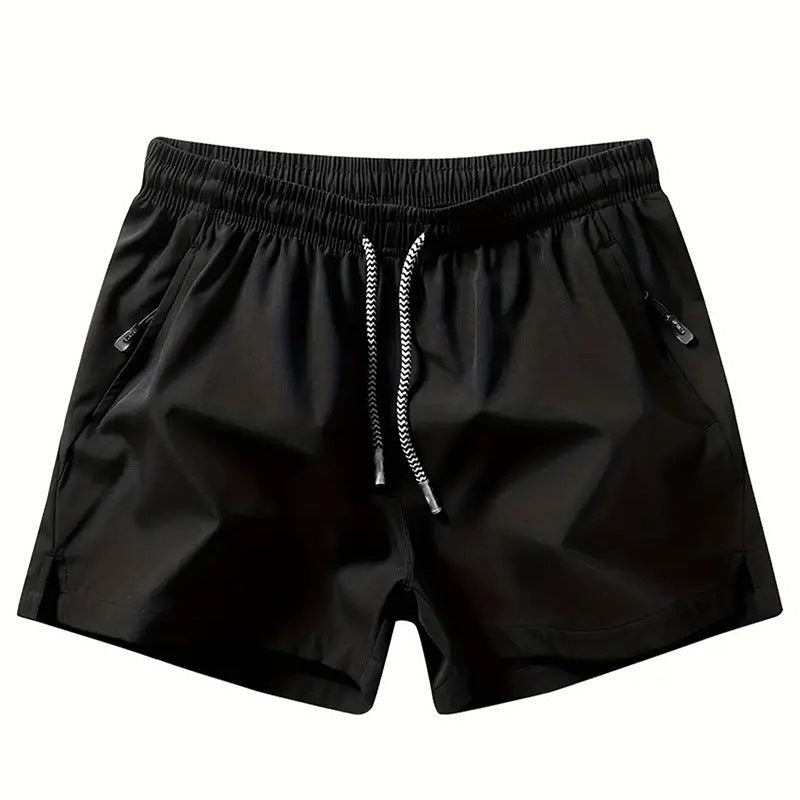 3 packs Men's Plain Solid Color Drawstring Pocket Shorts