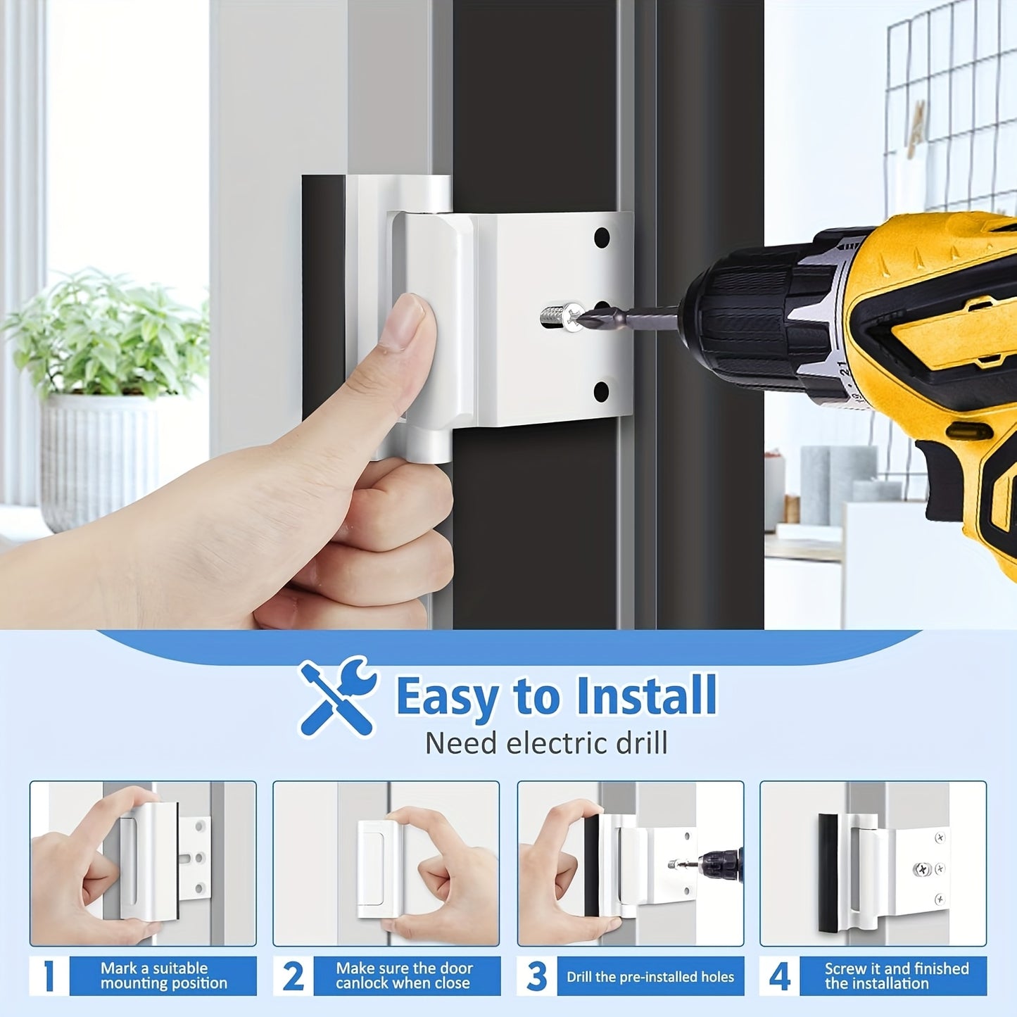 3Packaged Door Reinforcement Lock