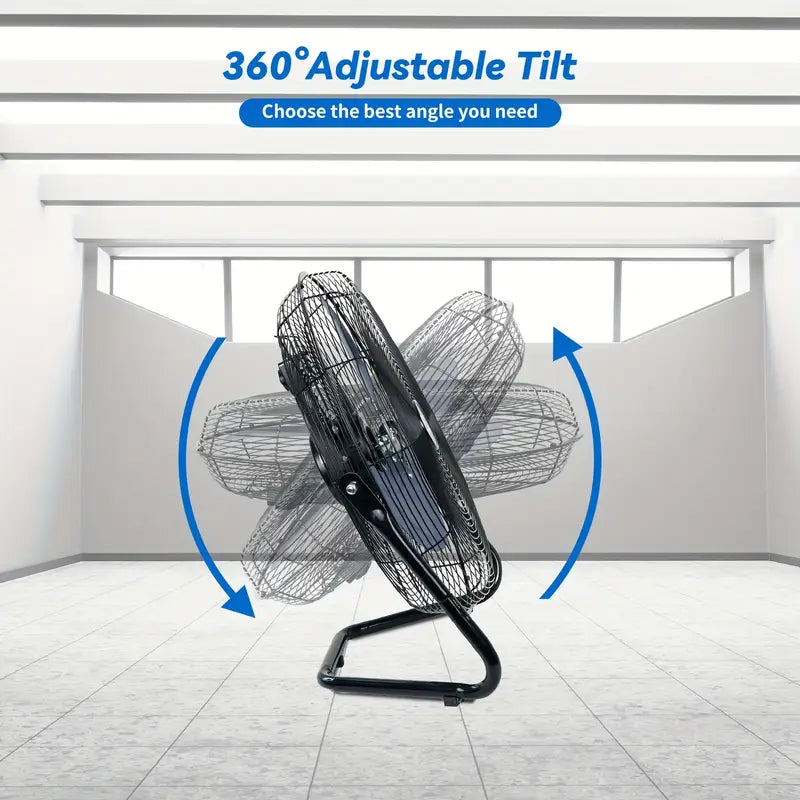 20" 3-Speed Heavy Duty Metal Cradle Floor Fan